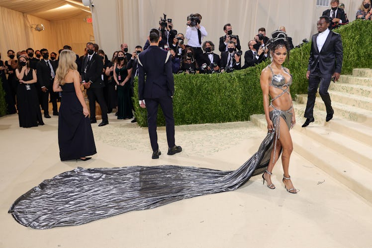 Teyana Taylor attends The 2021 Met Gala Celebrating In America: A Lexicon Of Fashion at Metropolitan...