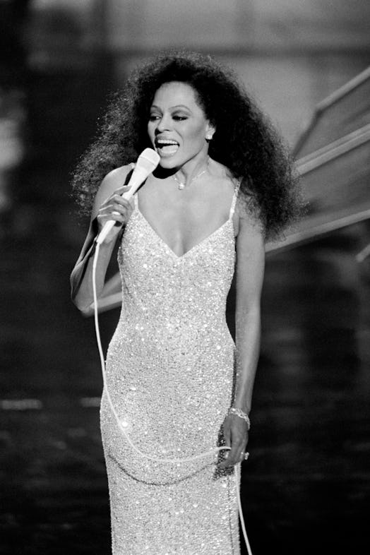 US singer Diana Ross performs on March 25, 1985 during the 57th Annual Academy Awards