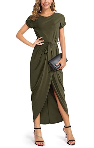 GRECERELLE Women's Short Sleeve Maxi Dress