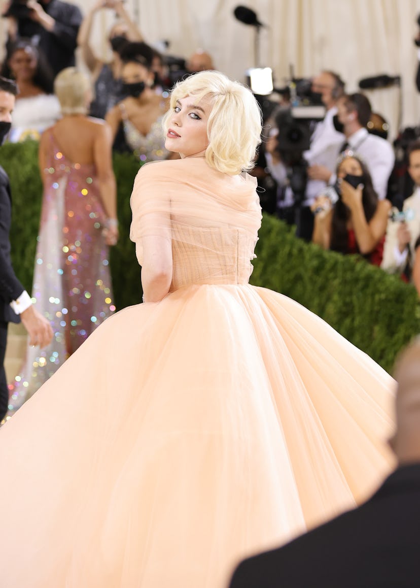 Co-chair Billie Eilish attends The 2021 Met Gala Celebrating In America: A Lexicon Of Fashion at Met...