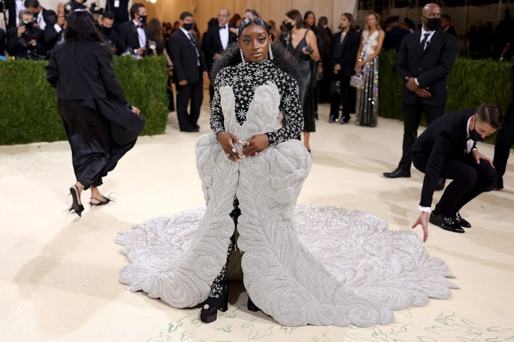 Simone Biles attends The 2021 Met Gala Celebrating In America: A Lexicon Of Fashion at Metropolitan ...