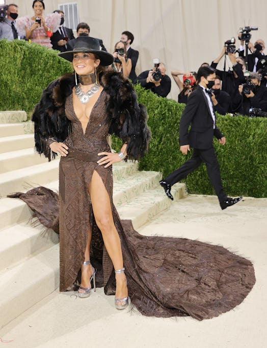 Jennifer Lopez attends The 2021 Met Gala Celebrating In America: A Lexicon Of Fashion at Metropolita...