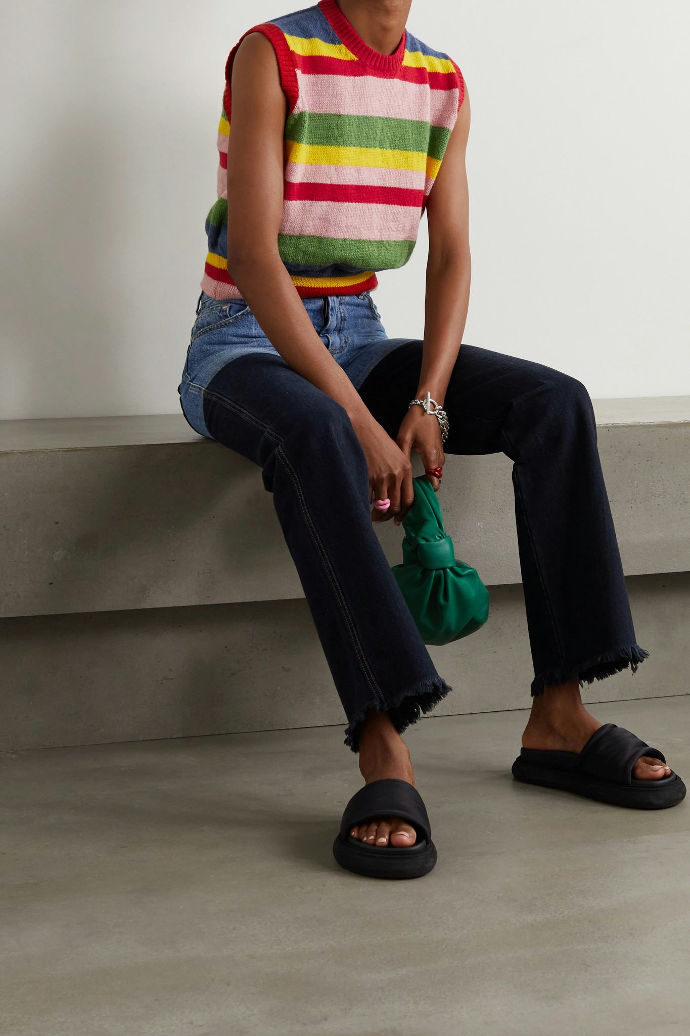 Molly Goddard Blair Striped Wool Vest