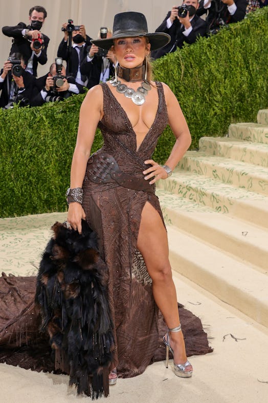 Jennifer Lopez attends The 2021 Met Gala Celebrating In America: A Lexicon Of Fashion at Metropolita...