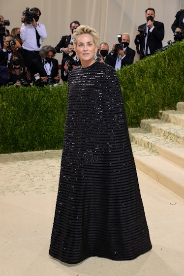  Sharon Stone attends The 2021 Met Gala Celebrating In America: A Lexicon Of Fashion at Metropolitan...