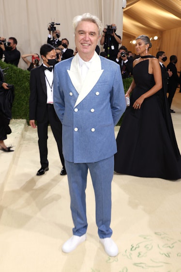 David Byrne attends The 2021 Met Gala Celebrating In America: A Lexicon Of Fashion at Metropolitan M...