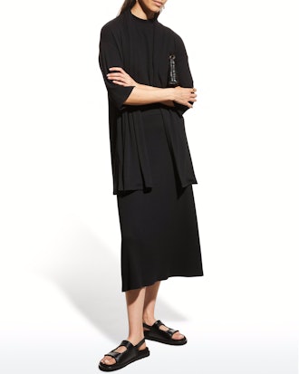 Eileen Fisher Rib-Knit A-Line Skirt