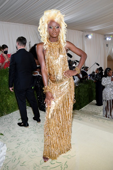 Symone attends The 2021 Met Gala Celebrating In America: A Lexicon Of Fashion at Metropolitan Museum...