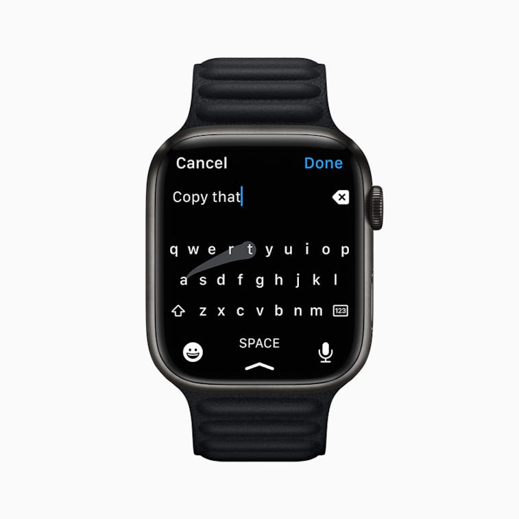 Apple's next version of watchOS includes a full keyboard.
