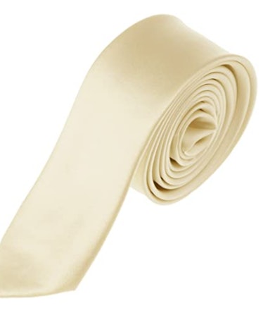 NYFASHION101 Men's Solid Color 2" Skinny Tie
