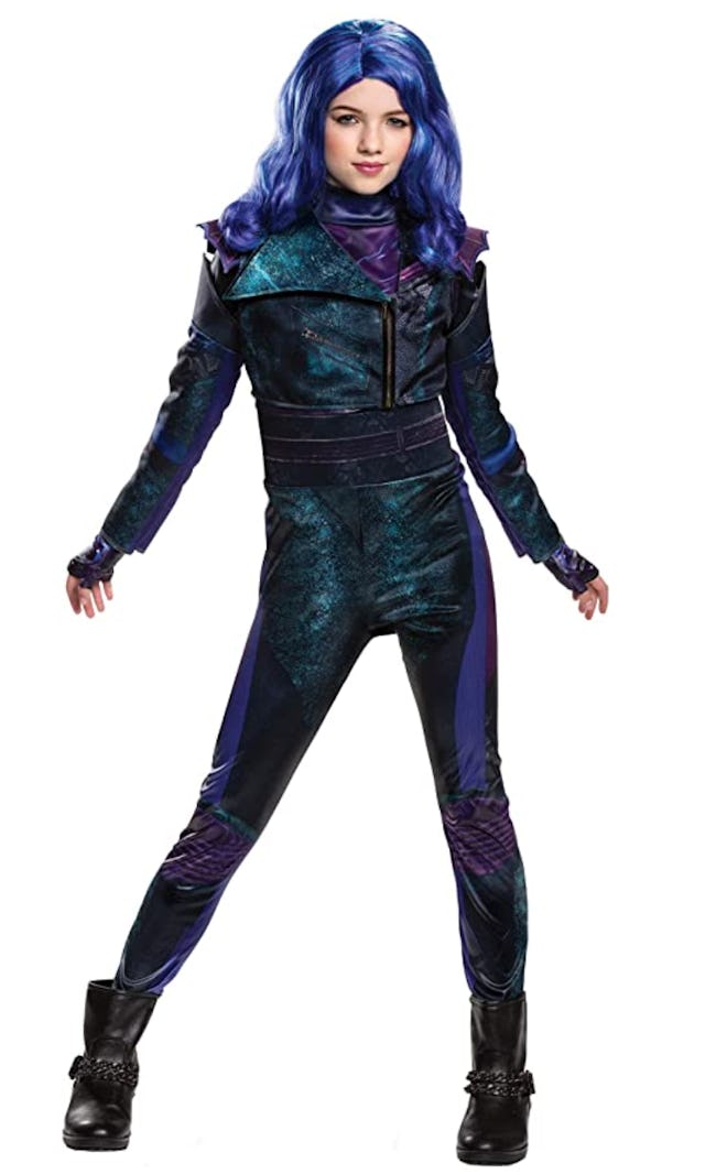 Girl posing in Mal costume from "Descendants" 