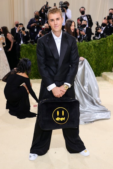 Justin Bieber attends The 2021 Met Gala Celebrating In America: A Lexicon Of Fashion at Metropolitan...