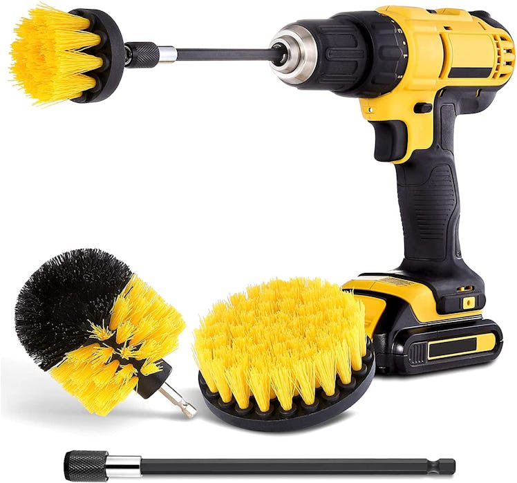 HIWARE Drill Brush Attachment Set (4 Pieces)