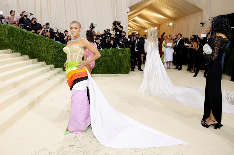 Jordan Alexander attends The 2021 Met Gala Celebrating In America: A Lexicon Of Fashion at Metropoli...