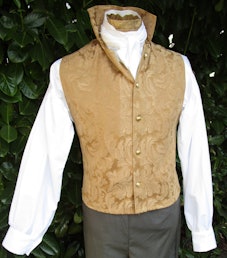 Mens Regency Cotton Blend Dress Shirt with Attached Cravat