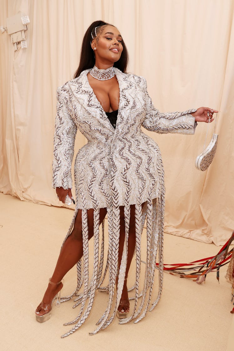 Precious Lee attends The 2021 Met Gala Celebrating In America: A Lexicon Of Fashion at Metropolitan ...