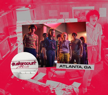 A map to 'Stranger Things' filming locations in Atlanta, Georgia.