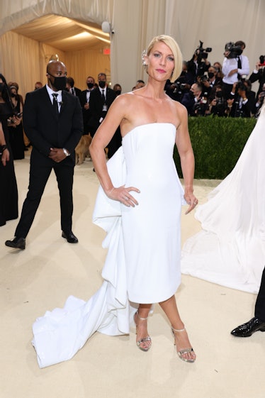 Claire Danes attends The 2021 Met Gala Celebrating In America: A Lexicon Of Fashion at Metropolitan ...