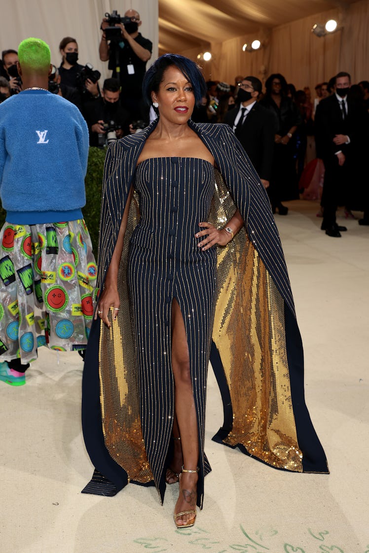 Regina King attends The 2021 Met Gala Celebrating In America: A Lexicon Of Fashion at Metropolitan M...