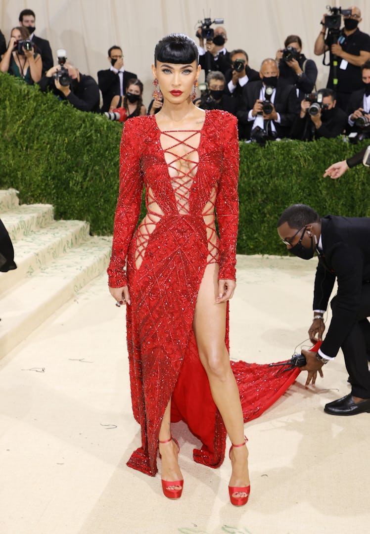  Megan Fox attends The 2021 Met Gala Celebrating In America: A Lexicon Of Fashion at Metropolitan Mu...