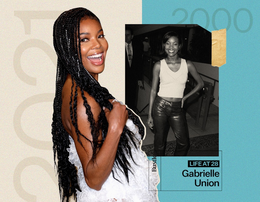 A collage of Gabrielle Union now and back in her youth days