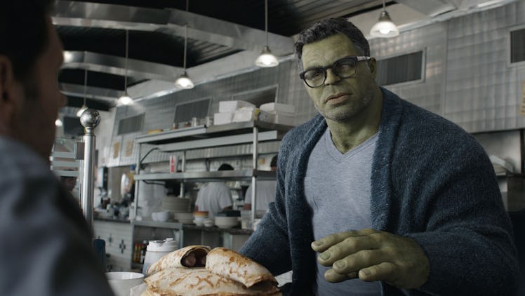 Professor Hulk at a diner in Avengers: Endgame
