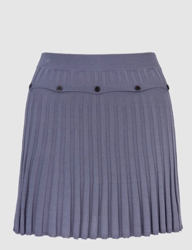 Onyx Pleated Knit Mini Skirt