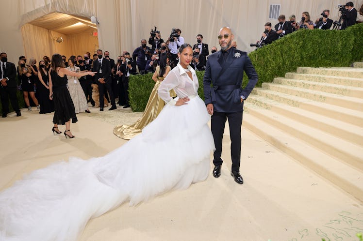 Alicia Keys and Swizz Beatz attend The 2021 Met Gala Celebrating In America: A Lexicon Of Fashion at...