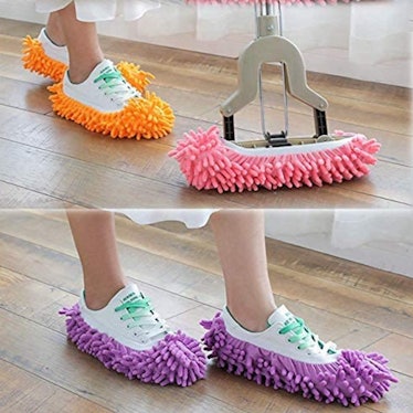 Yueiehe Duster Mop Slippers Shoe Covers (5 Pairs)
