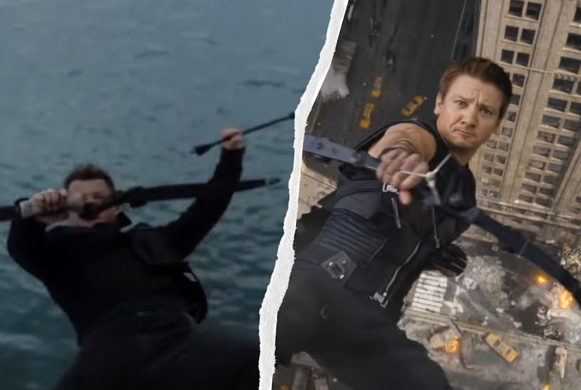 Marvel Easter eggs in 'Hawkeye' include callbacks to the first 'Avengers' film. Screenshots via Marv...