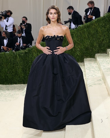  Kaia Gerber attends the 2021 Met Gala benefit "In America: A Lexicon of Fashion" at Metropolitan Mu...