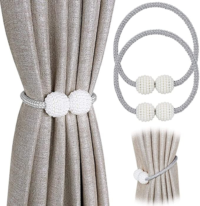 PINOWU Magnetic Curtain Tiebacks (2-Pack)