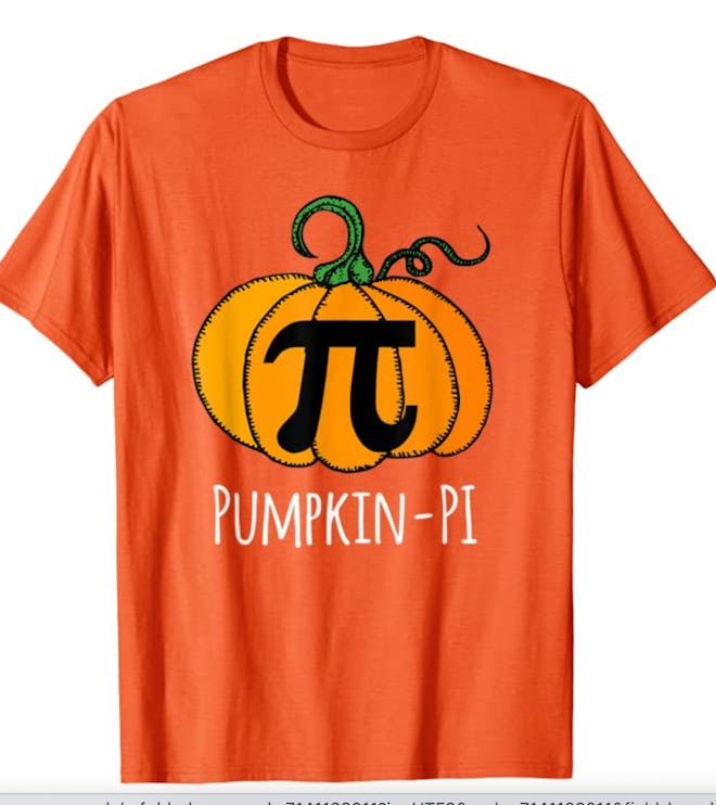 orange pumpkin pi math pun Halloween costume