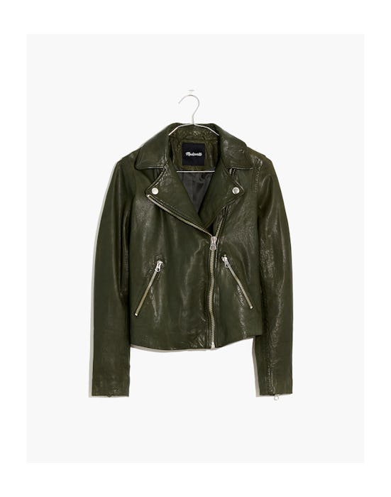 Washed Leather Motorcycle Jacket