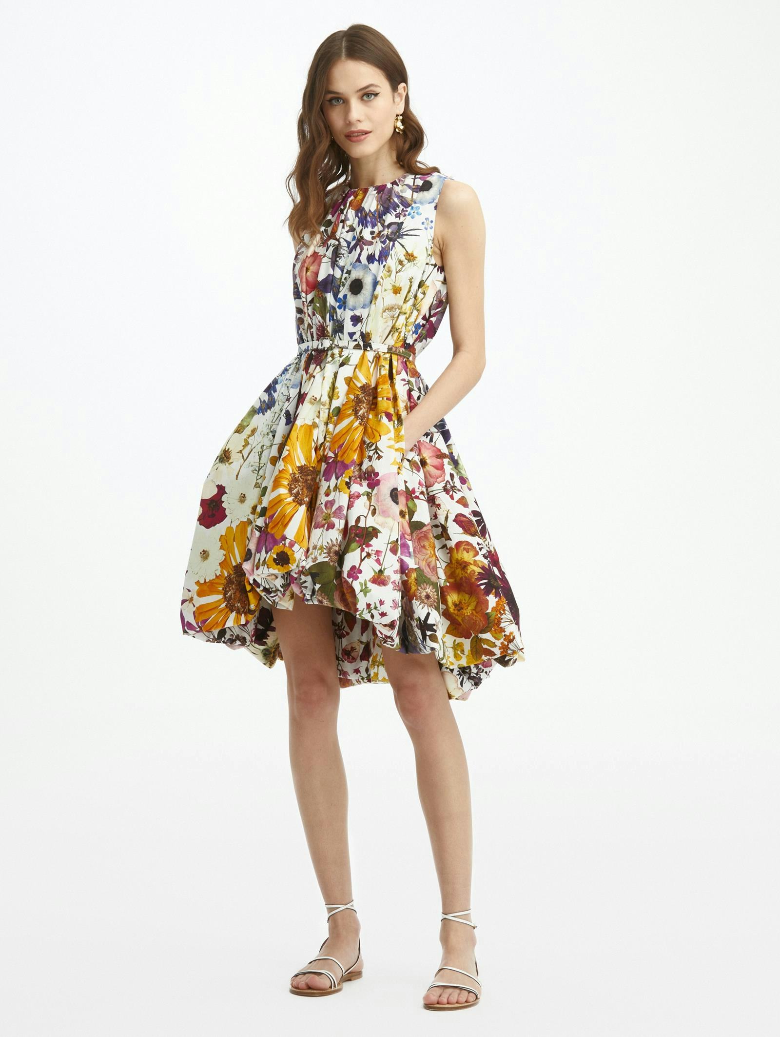 Bubble Hem Cotton Poplin Dress