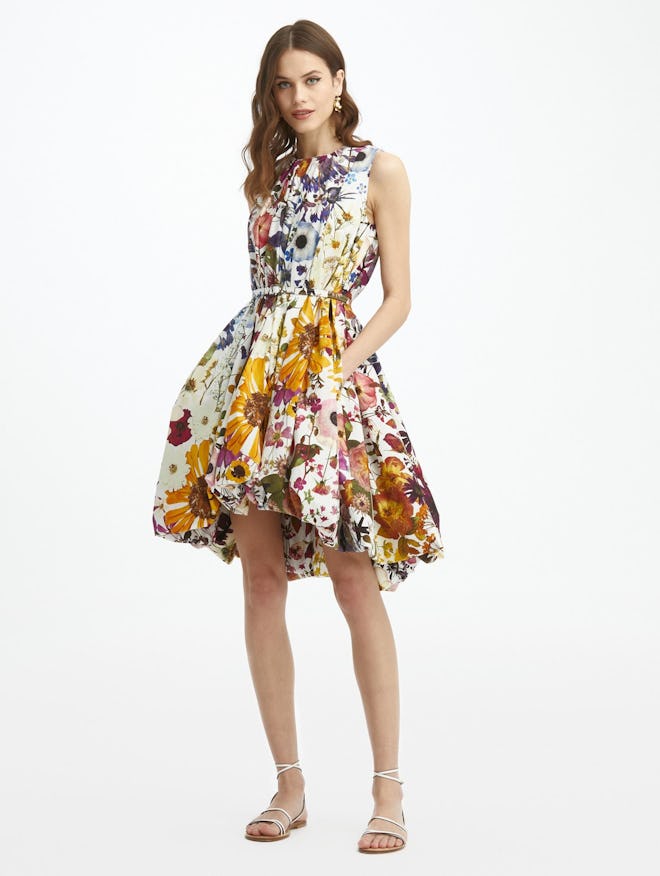 Bubble Hem Cotton Poplin Dress