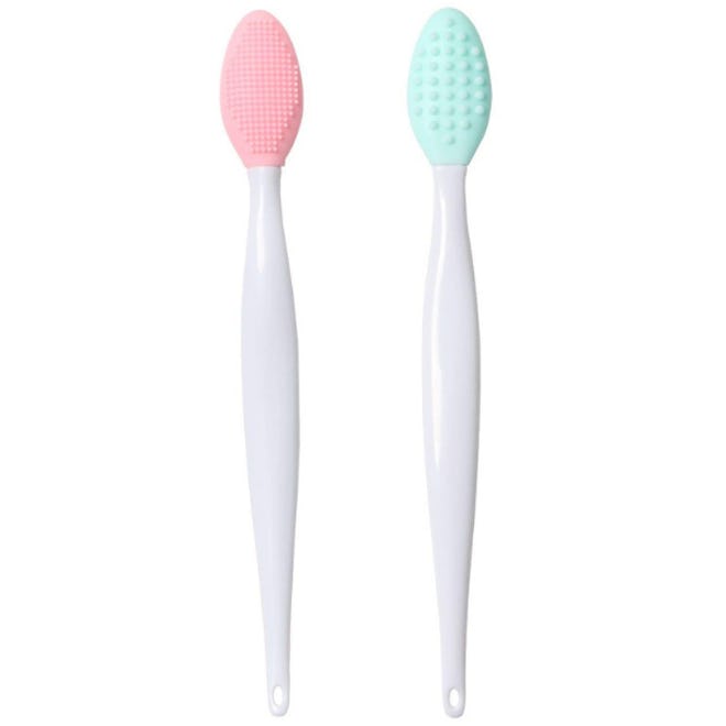 YOUKOOL Double-Sided Silicone Exfoliating Lip Brushes (2-Pack)