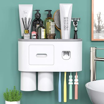 Showgoca Toothbrush Holder & Toothpaste Dispenser