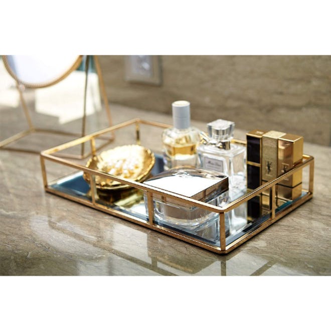 PuTwo Gold Mirror Tray