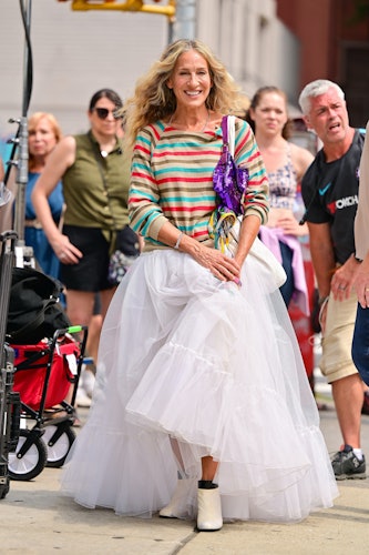 Sarah Jessica Parker seen on the set of "And Just Like That..." the follow up series to "Sex and the...