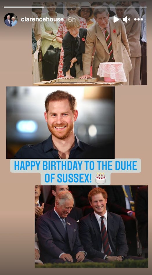 Prince Charles wished Prince Harry a happy birthday.