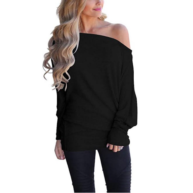 Lacozy Off-Shoulder Pullover Sweater