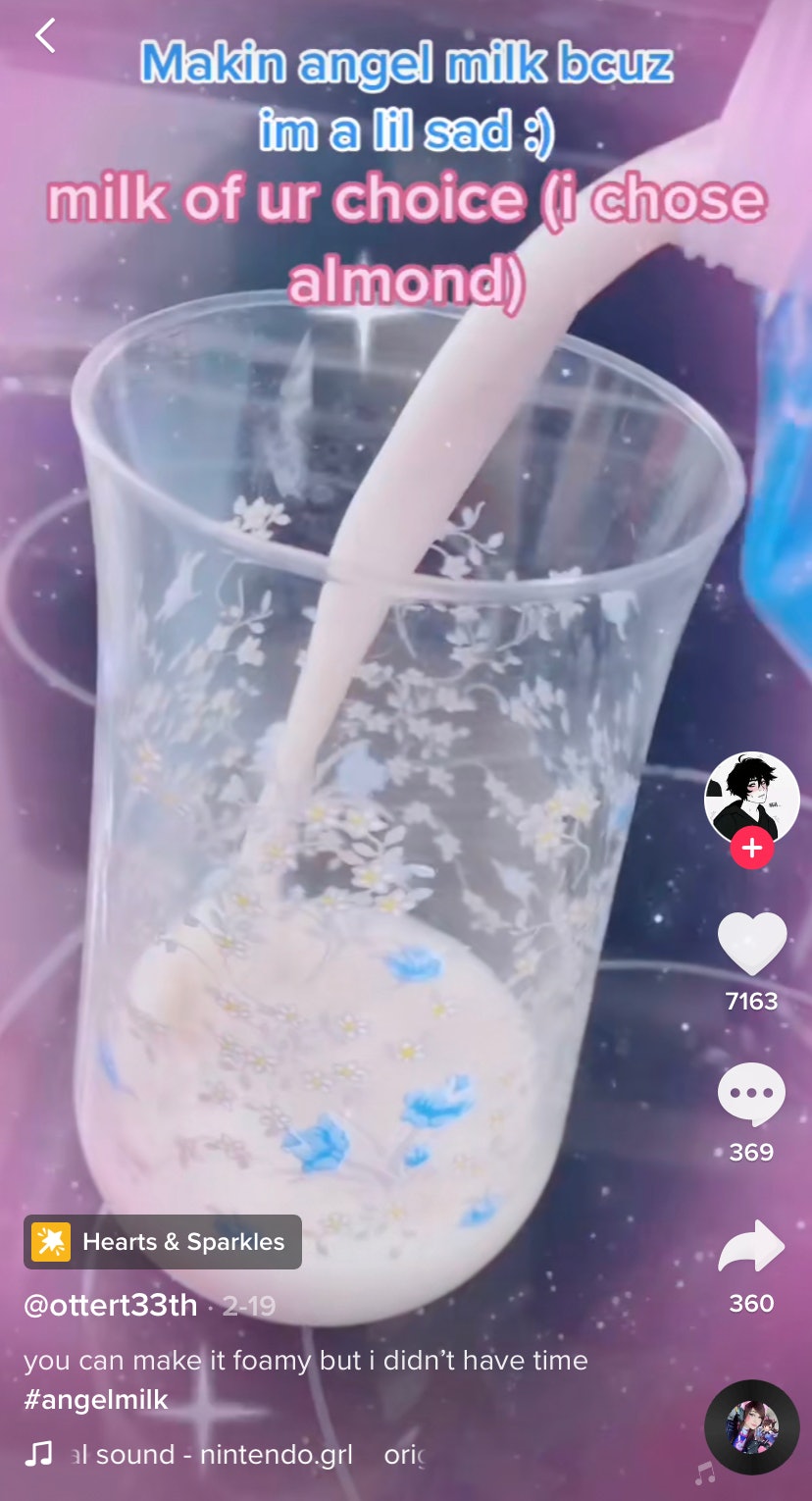 How To Make TikTok's Viral Angel Milk Recipe For A Heavenly Sweet Sip