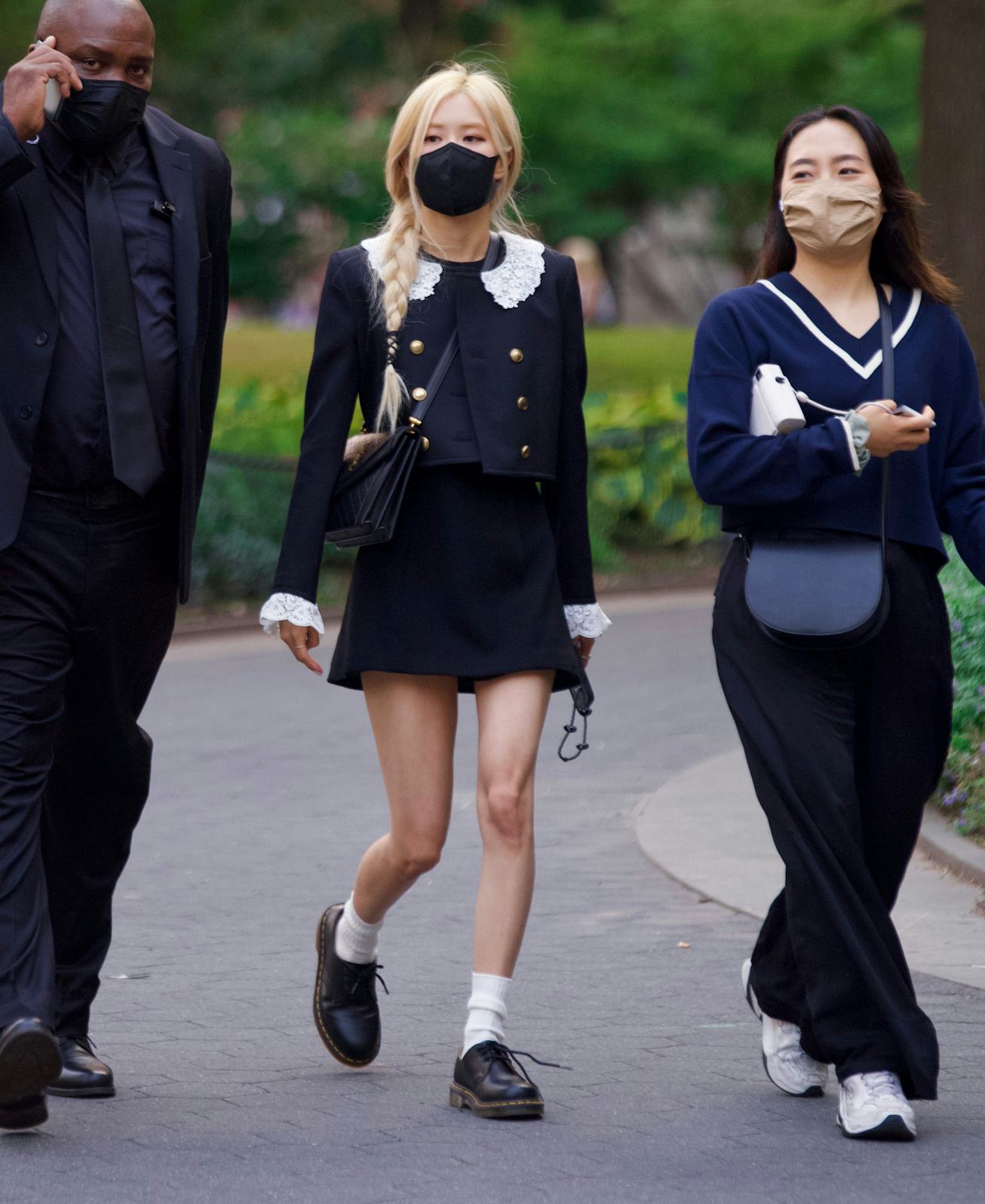 Blackpink Singer Rosé spotted on set of a YSL Photoshoot in NYC’s Washington Square Park.