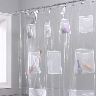 Yanxi Home Decor Waterproof Shower Curtain Liner with 12 Pockets