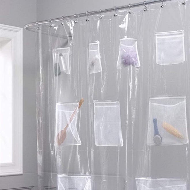 Yanxi Home Decor Waterproof Shower Curtain Liner with 12 Pockets