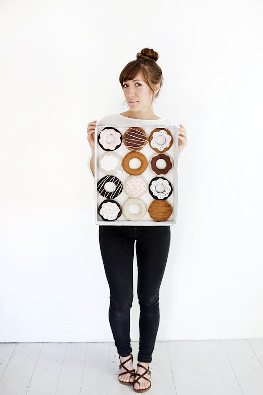 a dozen donuts DIY costume from the merrythough