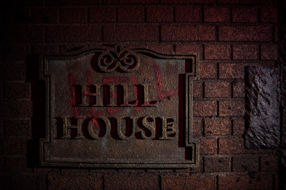 There's a Hell House sign at the 'Haunting of Hill House' haunted house at Universal Studios in Orla...