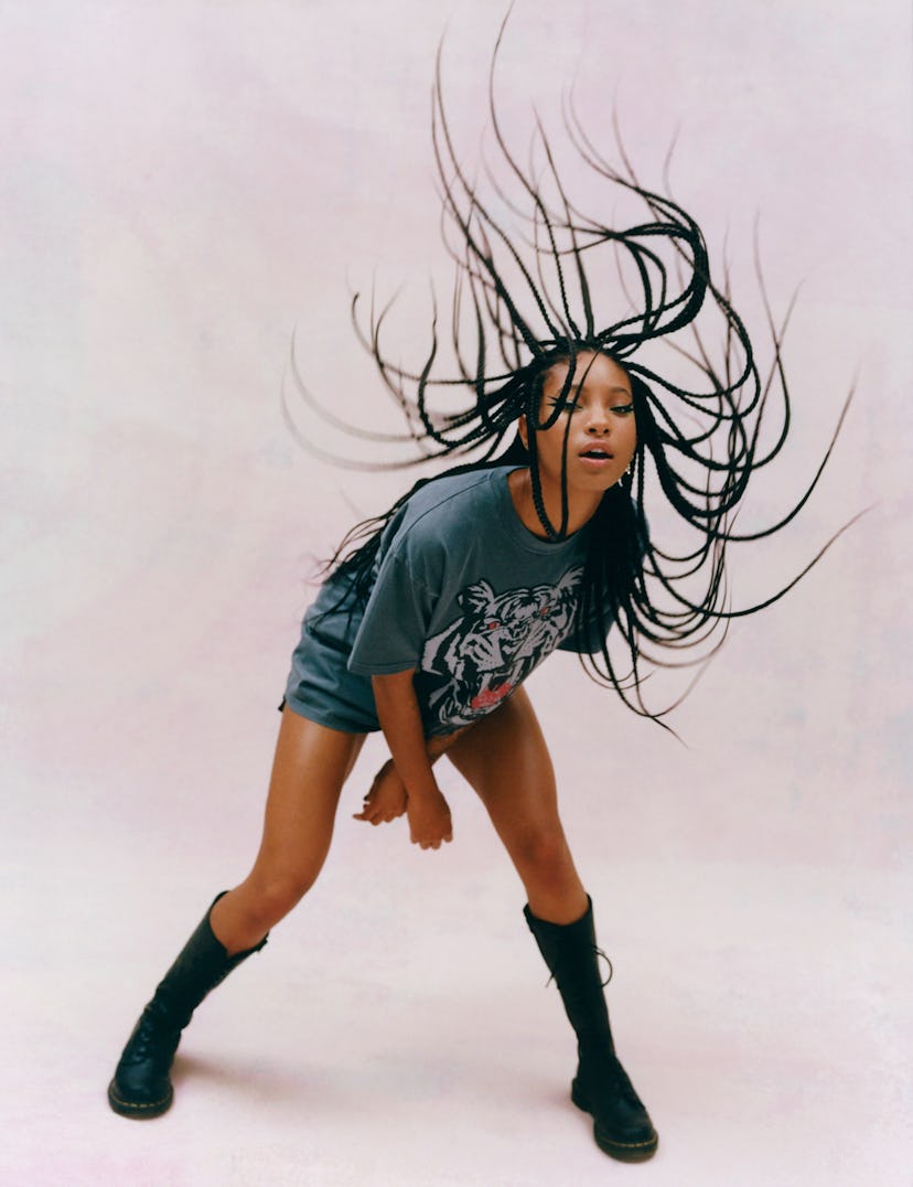 Onitsuka Tiger T-shirt; her own boots. Hair by Vernon François for Redken at the Visionaries Agency;...