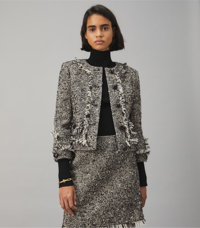 Tweed Jacket and Mini Skirt